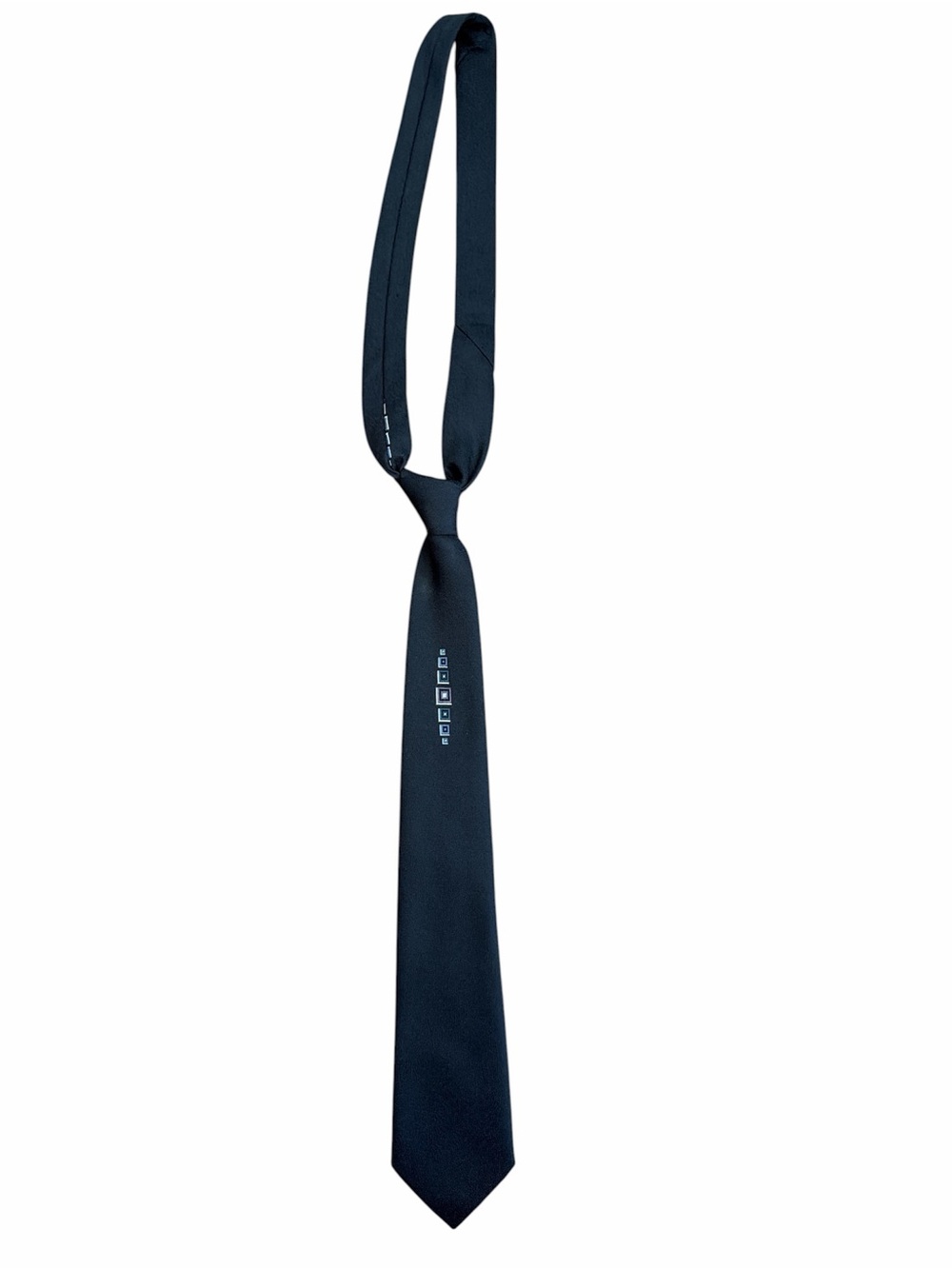 Vintage Expressions Men's Navy Blue/grayish Tie with Subtle Square Design